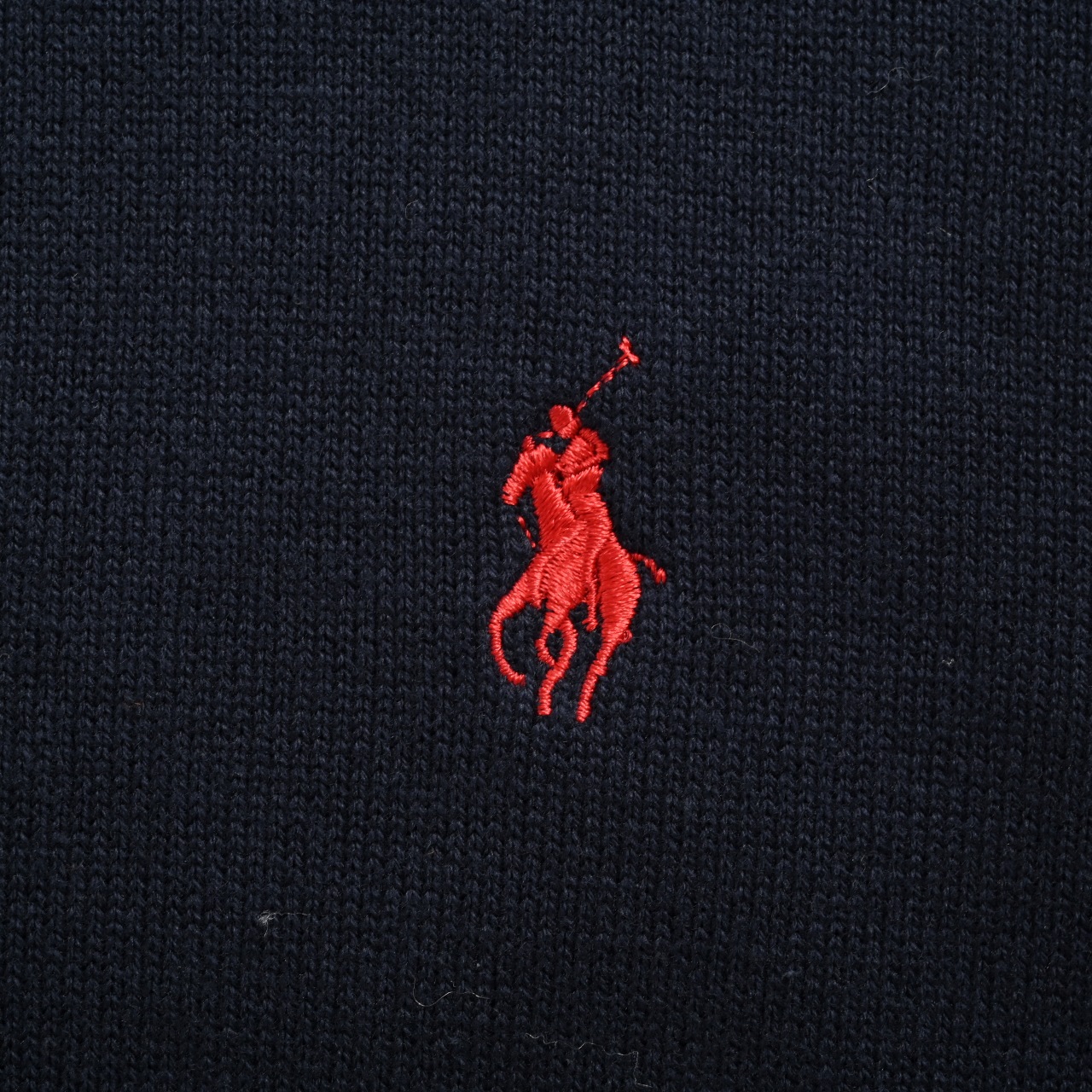 Ralph Lauren 拉夫劳伦RL胸前经典战马logo刺绣 半拉链针织毛衣