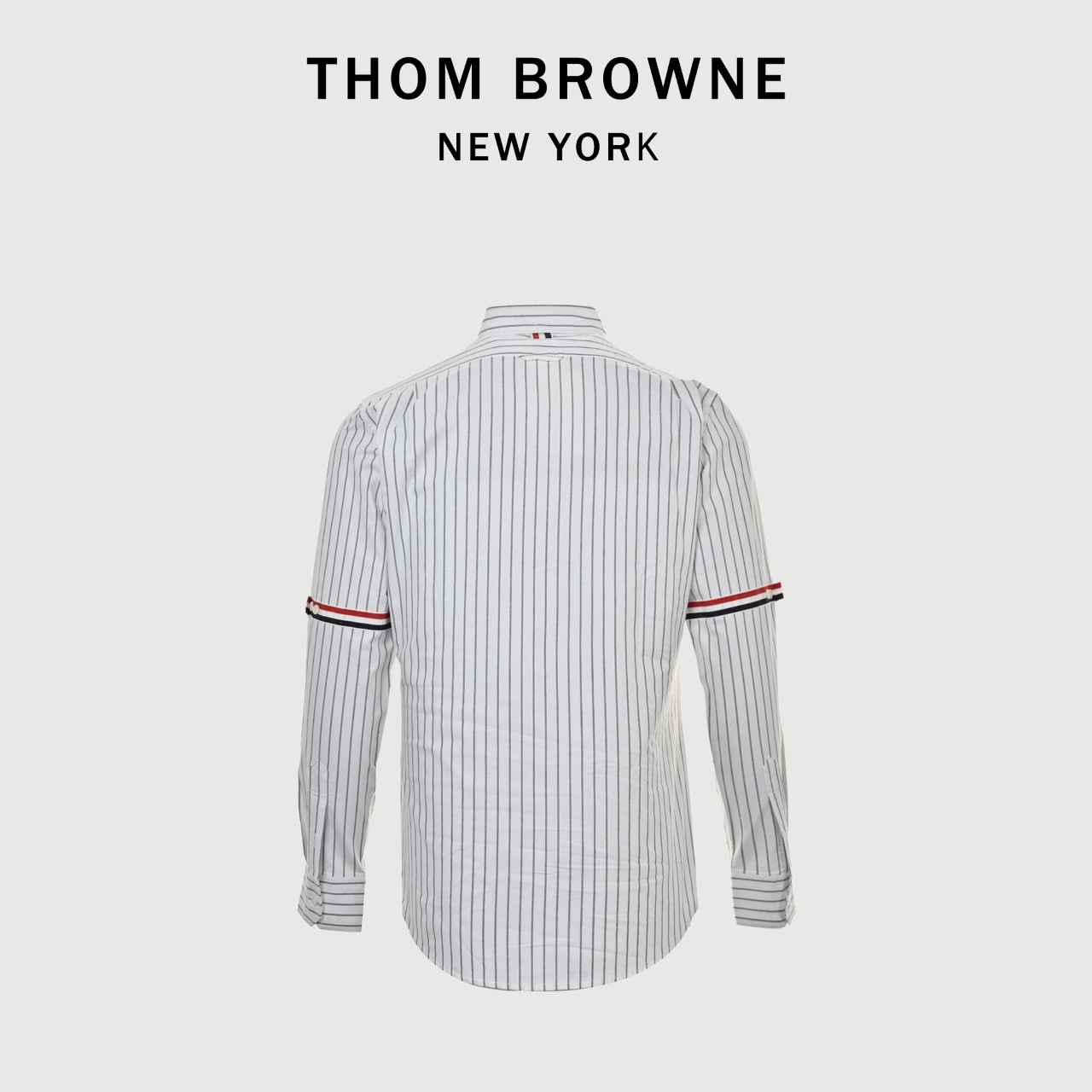THOM BROWNE/汤姆布朗TB 纯棉竖条纹双织带长袖衬衫-Chinese UA Cheap High Quatity Brand Clothes Bags handbags Sneakers wholesale wholesaler seller from China Factory suppliers Fashion Clothing Shoes best Quality Beautiful Price THOM BROWNE/汤姆布朗TB 纯棉竖条纹双织带长袖衬衫