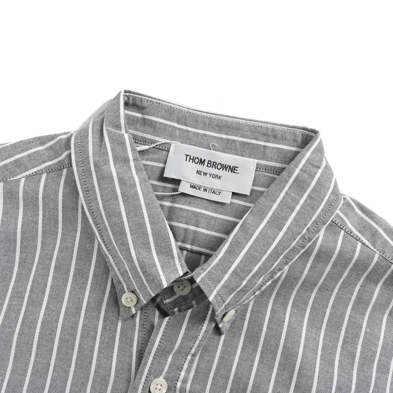 THOM BROWNE/汤姆布朗TB 纯棉竖条纹双织带长袖衬衫