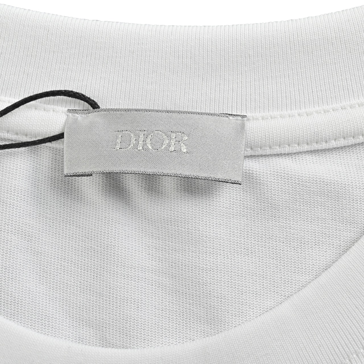 Dior & Stone lsland 石头岛联名刺绣logo 短袖T恤 黑色 白色