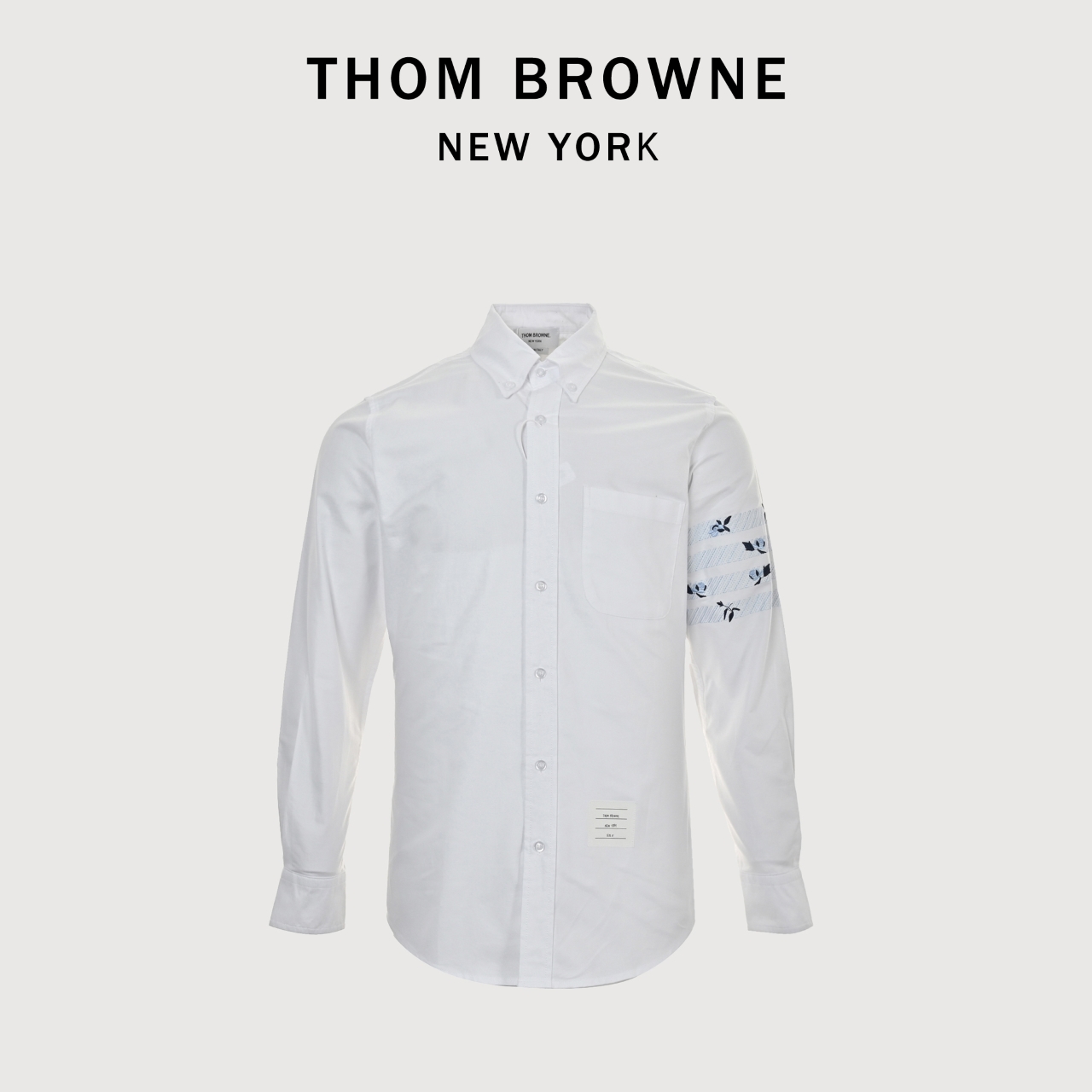 THOM BROWNE/汤姆布朗TB 四杠刺绣绣花长袖衬衫