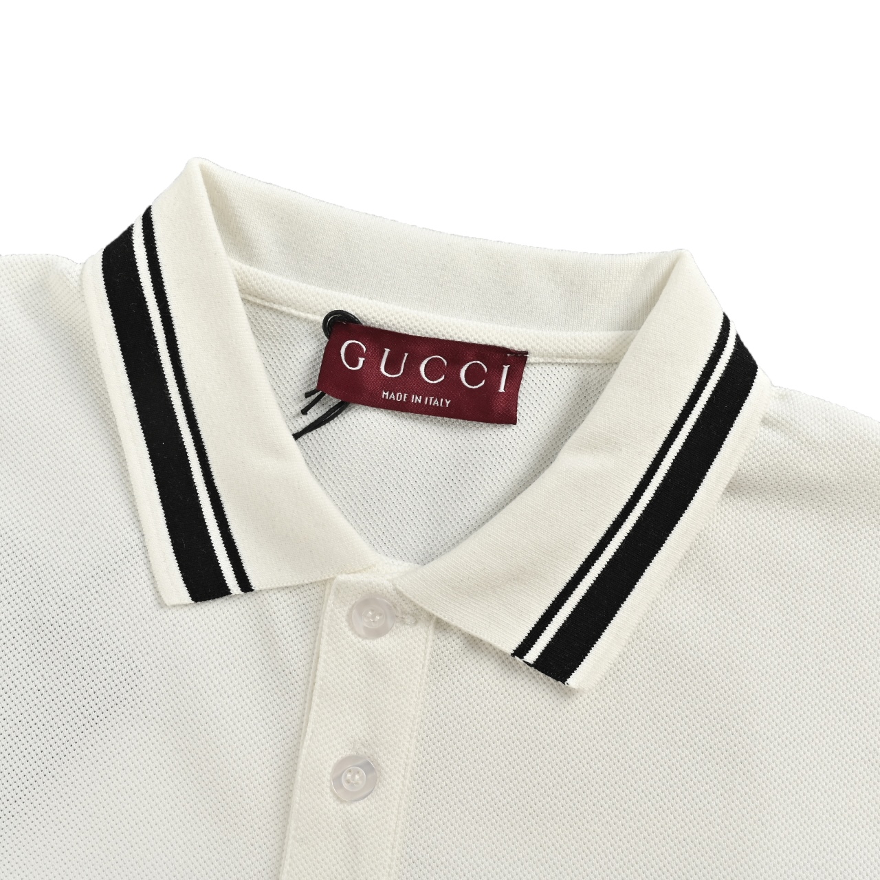 Gucci/古驰 25ss 条纹印花字母 短袖POLO衫