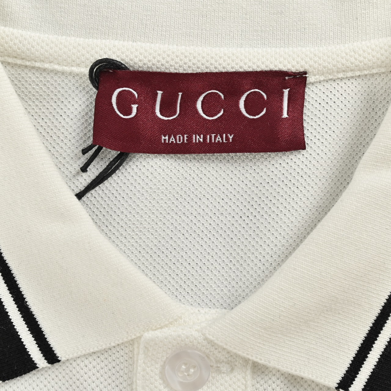 Gucci/古驰 25ss 条纹印花字母 短袖POLO衫