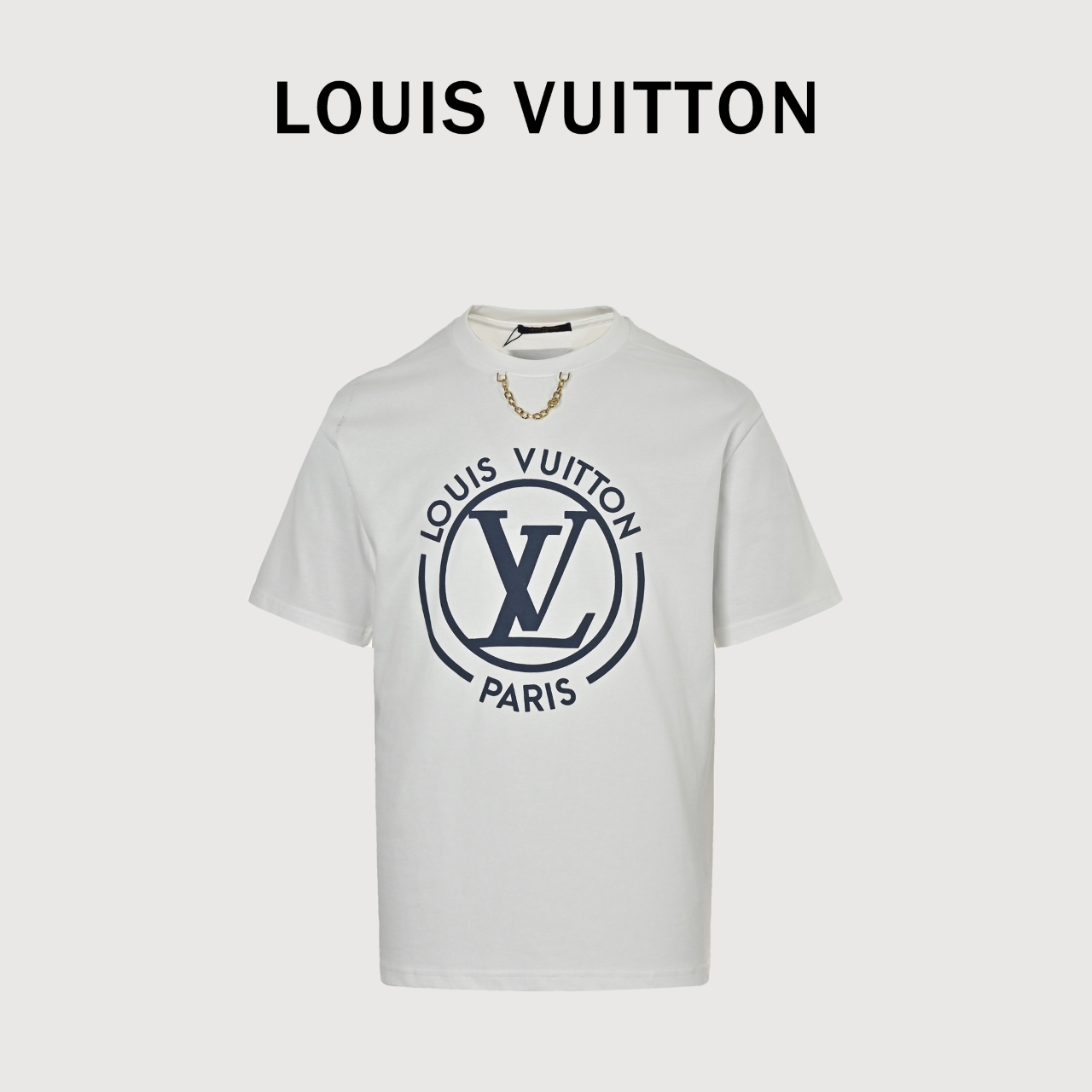 Louis Vuitton/路易威登 25ss 经典印花LOGO金属链条 短袖T恤