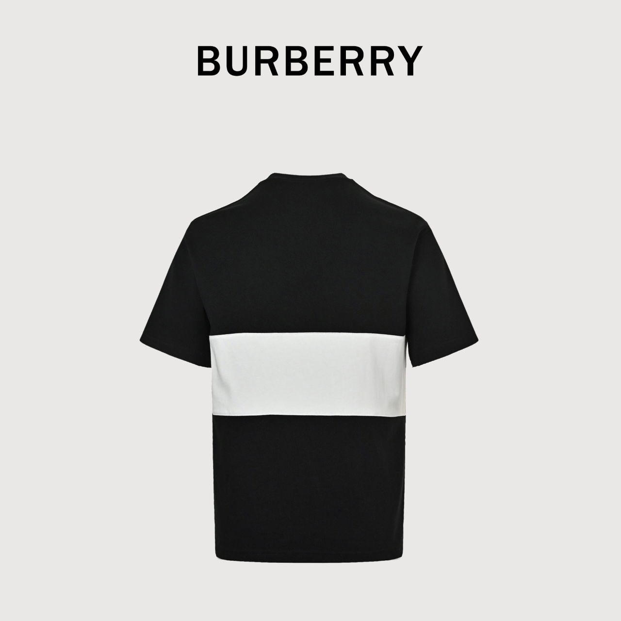 Burberry/巴宝莉 BBR 25ss 白色横条战马印花短袖