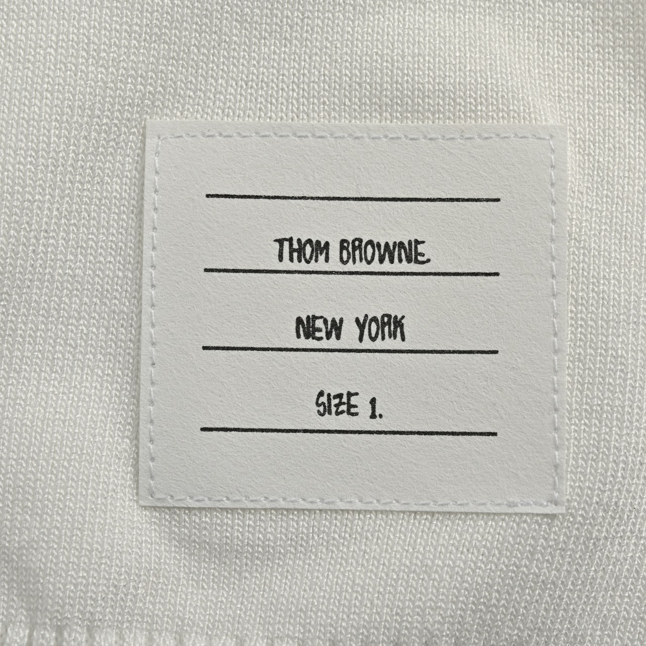 ThomBrowne/汤姆布朗 TB 领口三色简约针织圆领短袖 TB经典版型