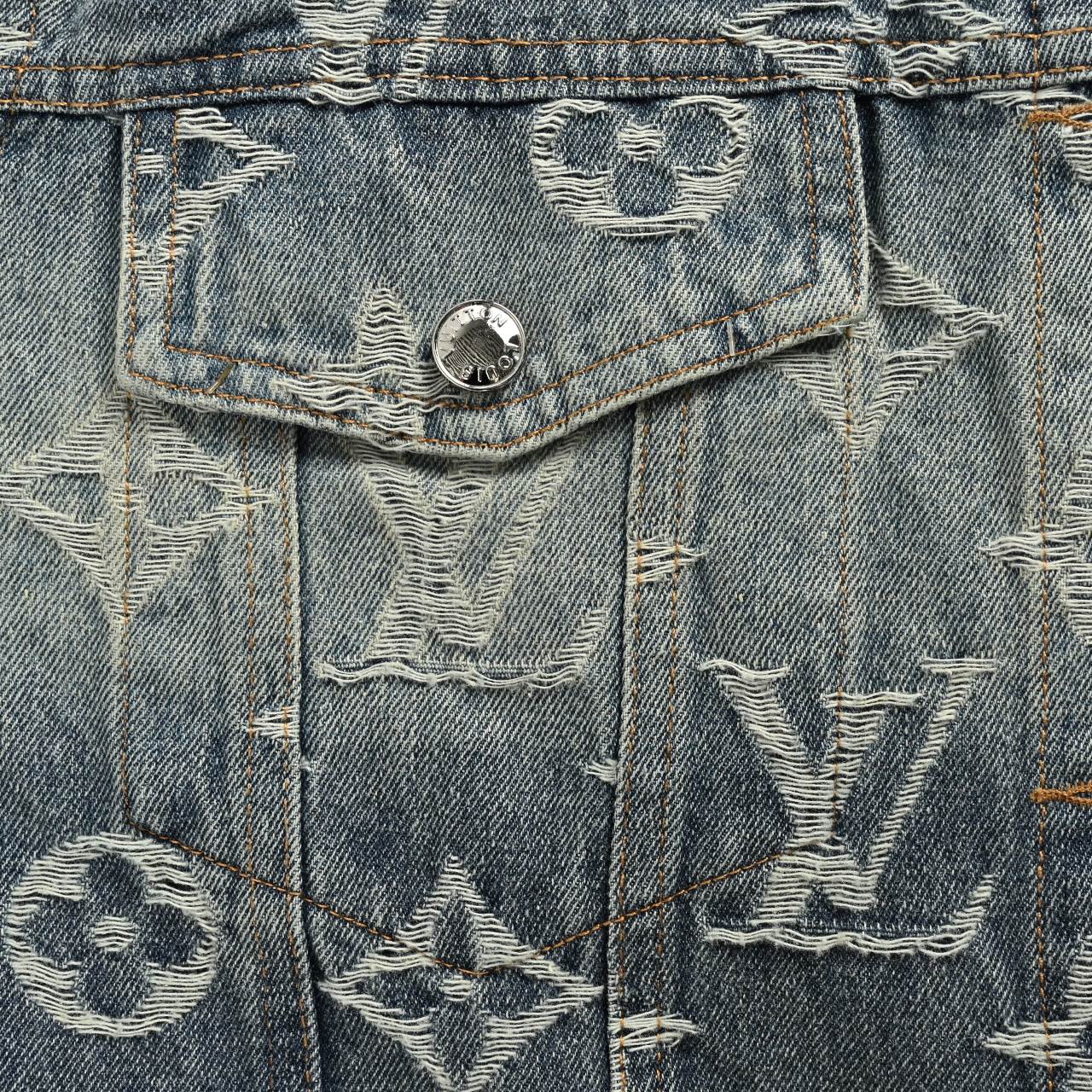 Louis Vuitton/路易威登LV 重工水洗满印刺绣提花牛仔外套