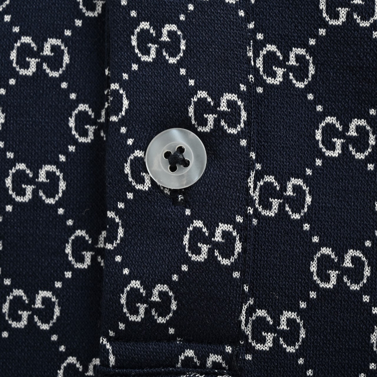 GUcci 古驰 25SS 满印提花短袖POLO衫