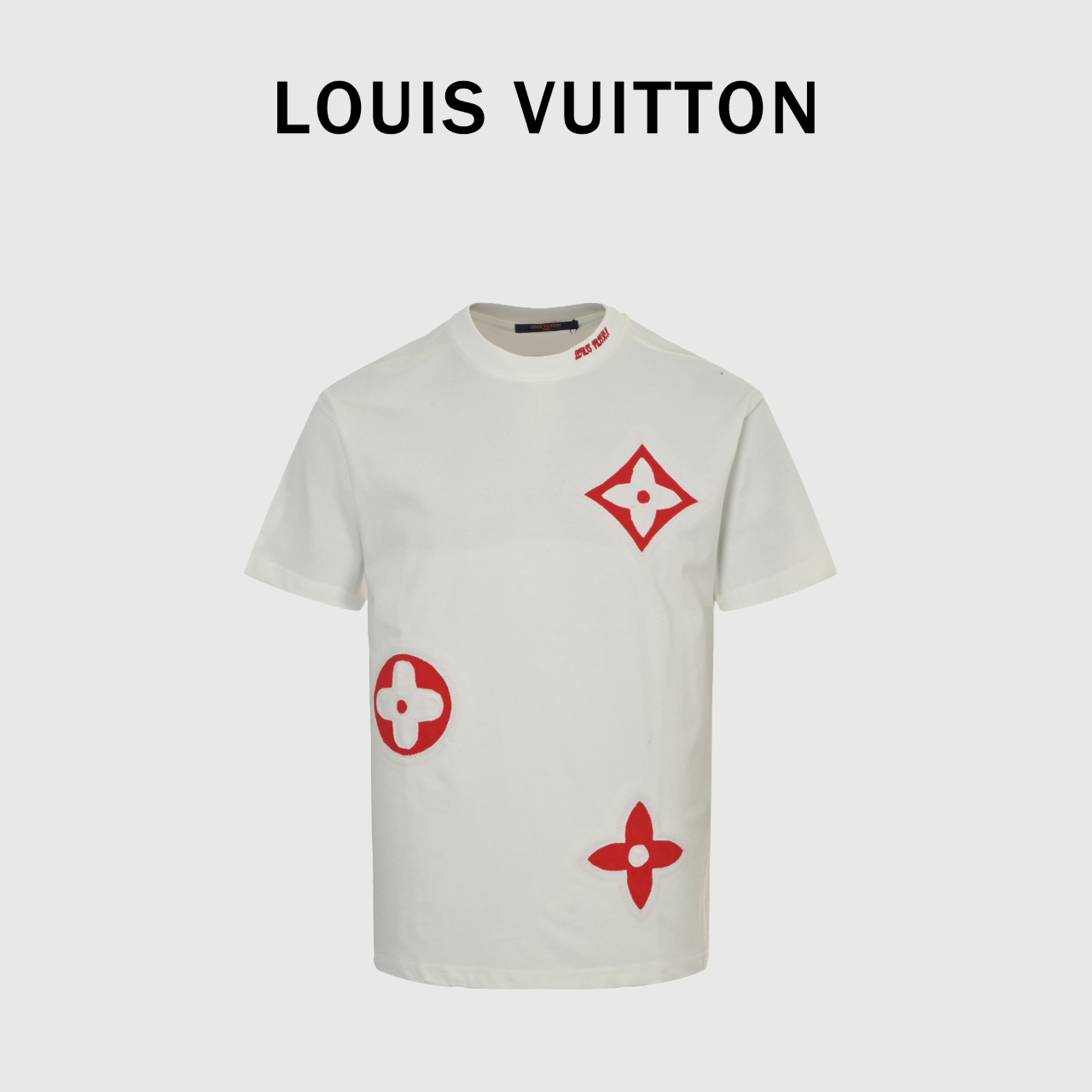 Louis Vuitton路易威登 LV 四叶草刺绣短袖T恤
