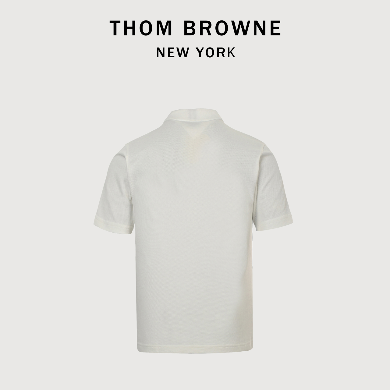 ThomBrowne/汤姆布朗 朱地棉前后双拼Polo短袖
