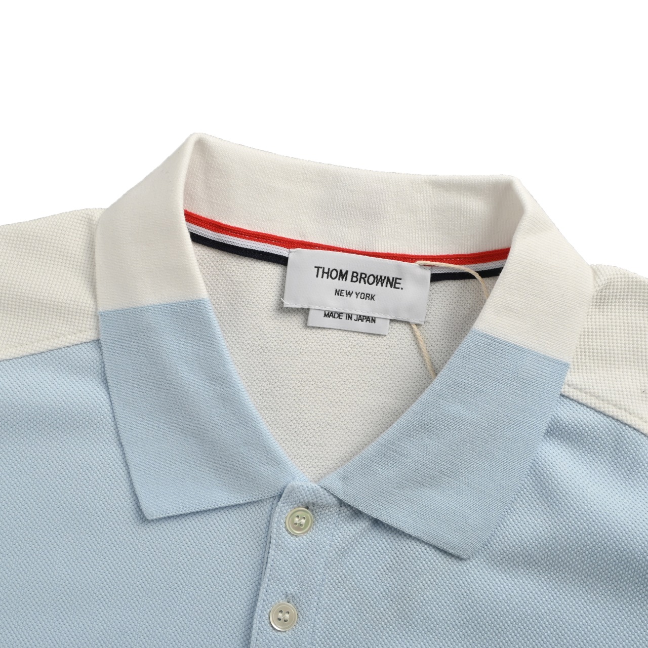 ThomBrowne/汤姆布朗 朱地棉前后双拼Polo短袖
