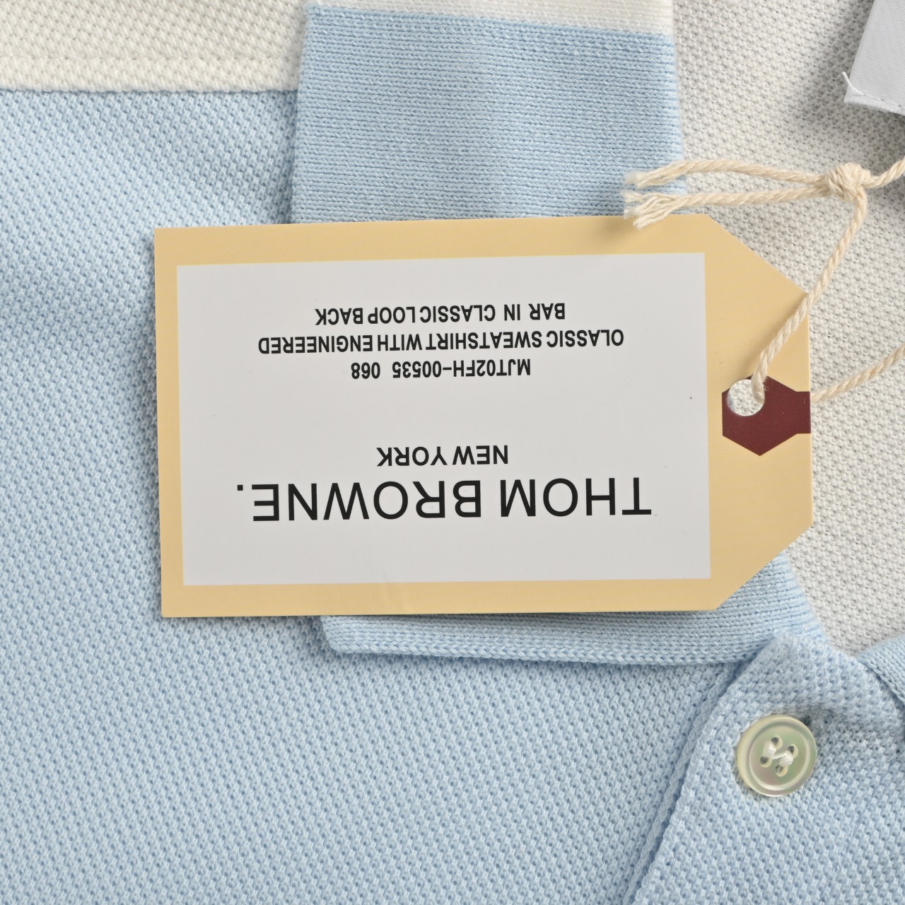 ThomBrowne/汤姆布朗 朱地棉前后双拼Polo短袖