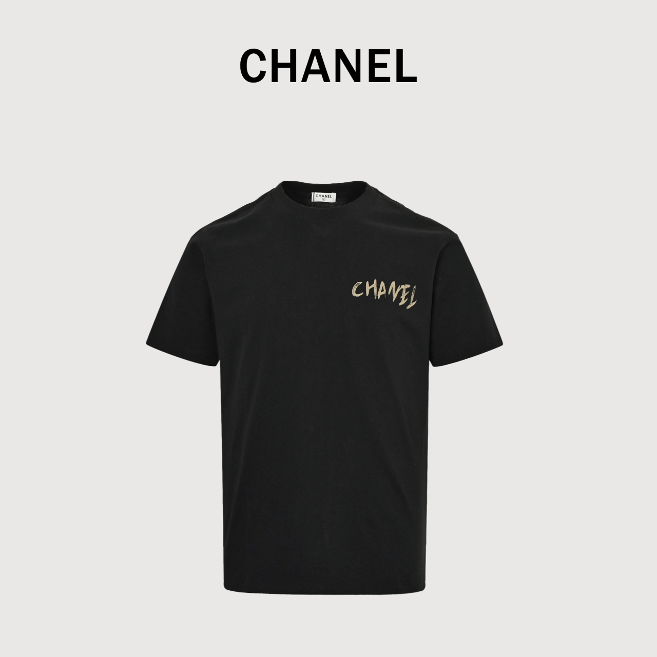 本地自取💰140 Chanel/香奈儿 手绘花 印花短袖T恤 定做布料 印花辅料细节都是采用一比一复刻 采用280g棉质布料32支精双棉纱平纹 无蚀尘毛艺工处布理面 特拉种捆机器边双锁链包线缝纯棉制定面料 顶代级购版本 随卖意无惧品压质力 Size:S-XL