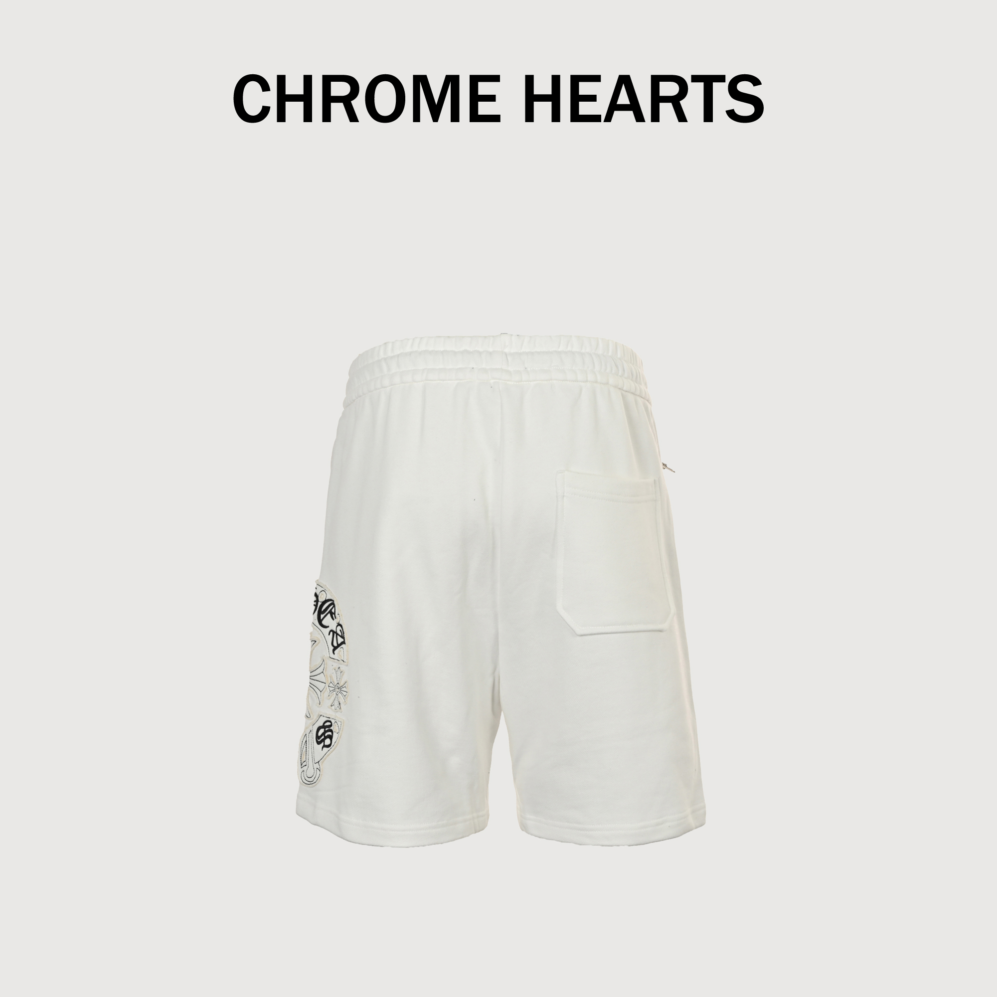 Chrome Hearts/克罗心 24ss 贴布十字梵文卷轴刺绣短裤