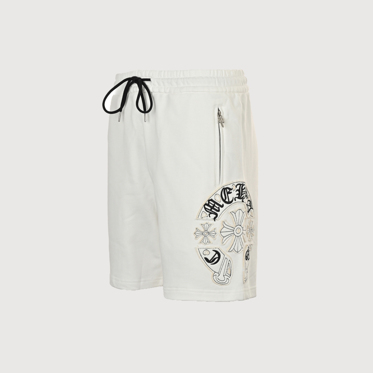 Chrome Hearts/克罗心 24ss 贴布十字梵文卷轴刺绣短裤
