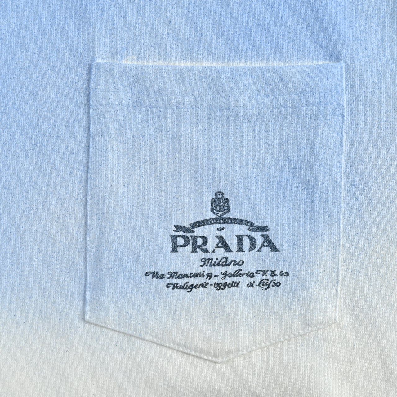 PRADA普拉达PRD 渐变口袋印花 短袖T恤