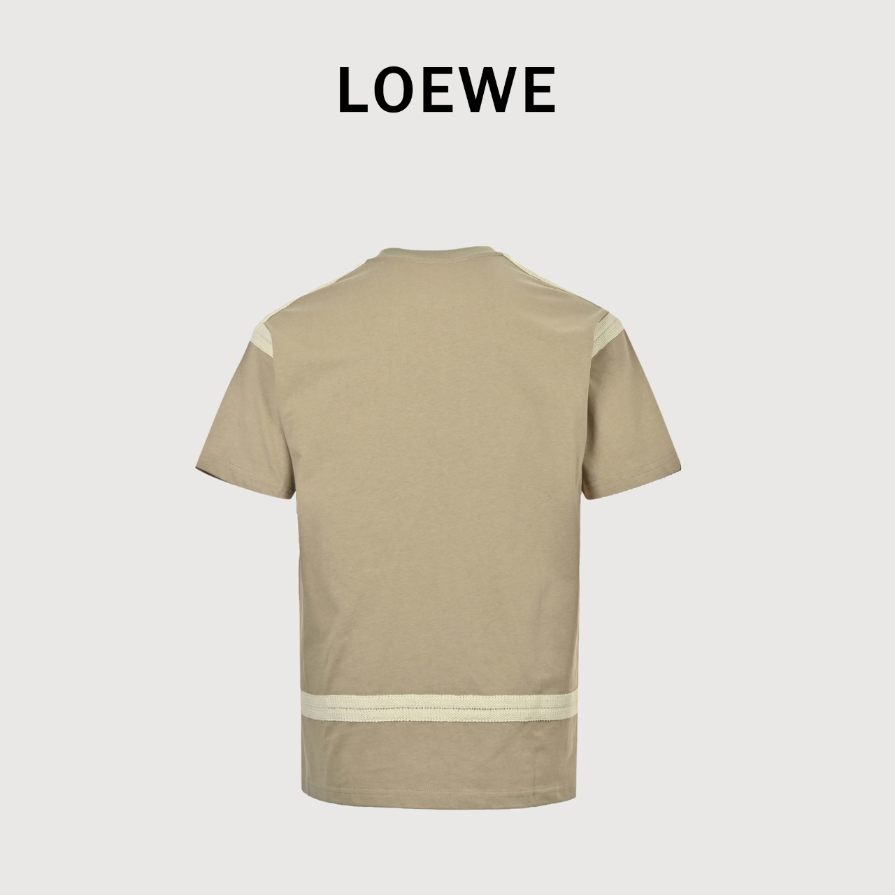 Loewe/罗意威 25ss 编花织带花标刺绣短袖