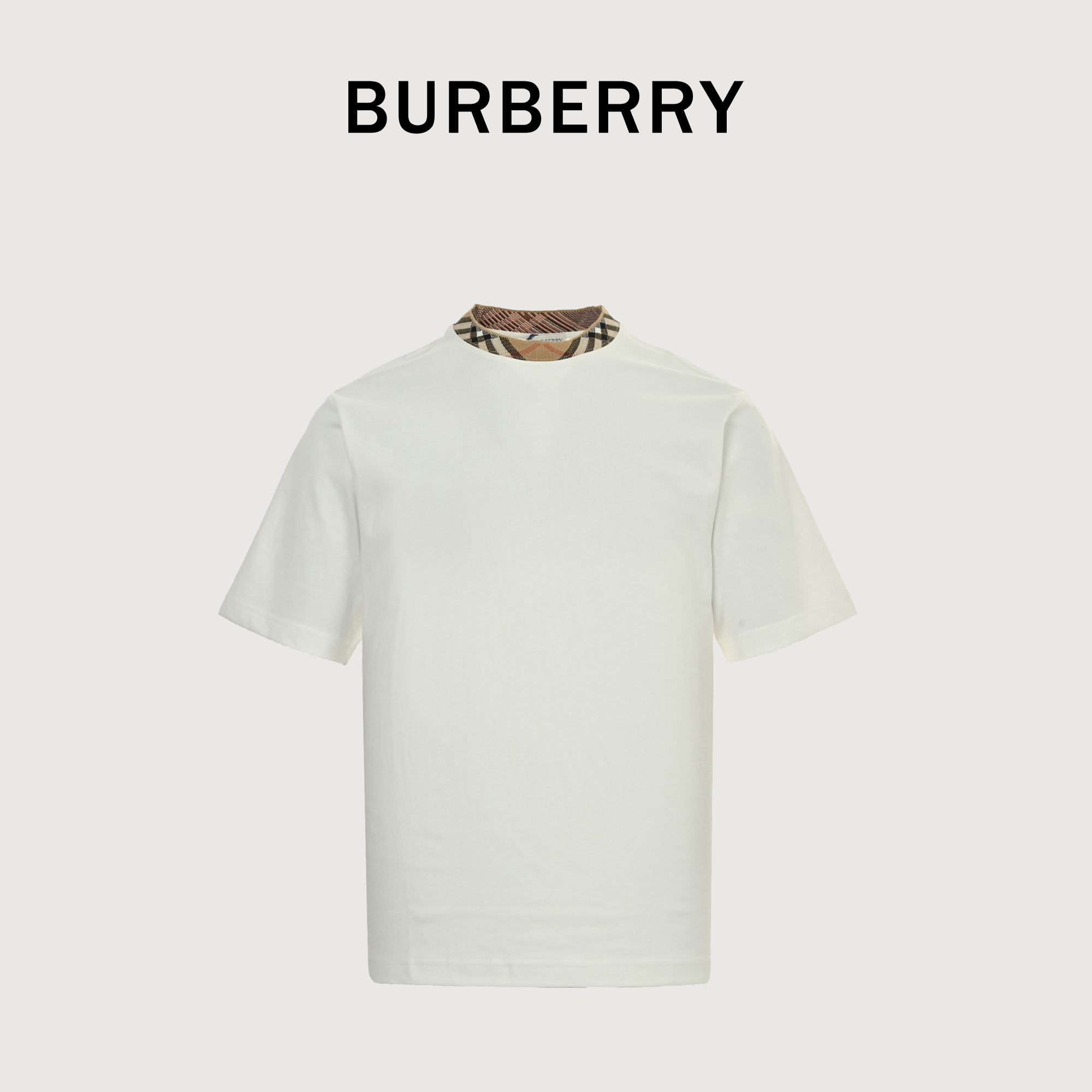 BURBERRY 巴宝莉 BBR 战马格纹纯棉短袖T恤