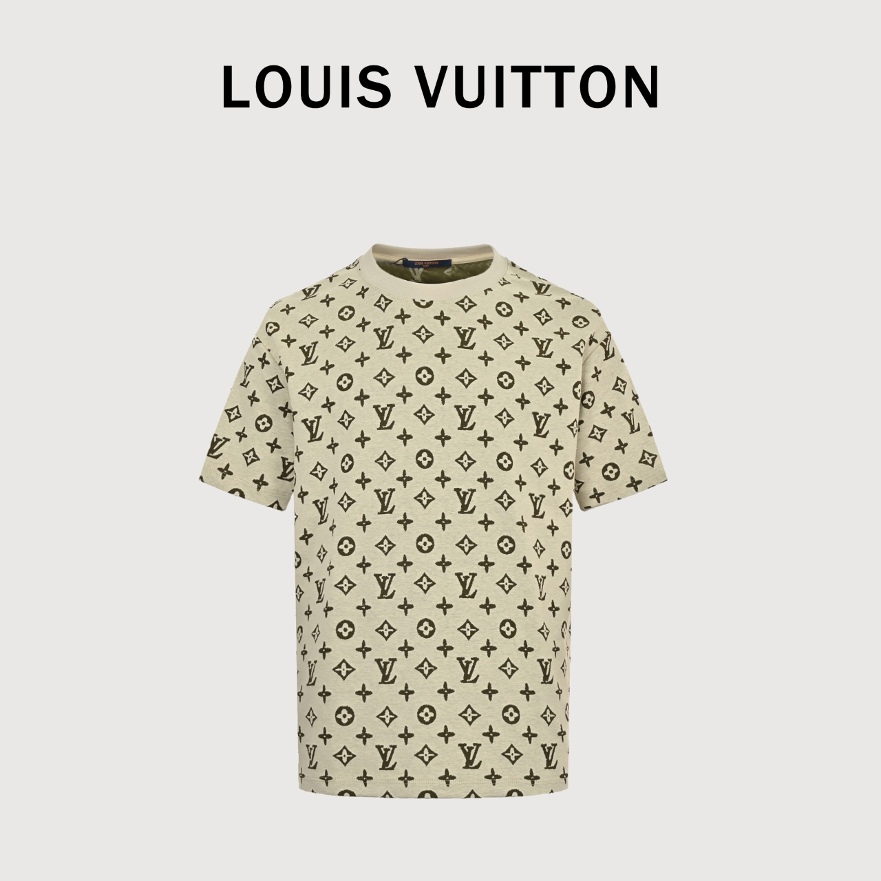 Louis Vuitton/路易威登 满印镂空圆领短袖T恤