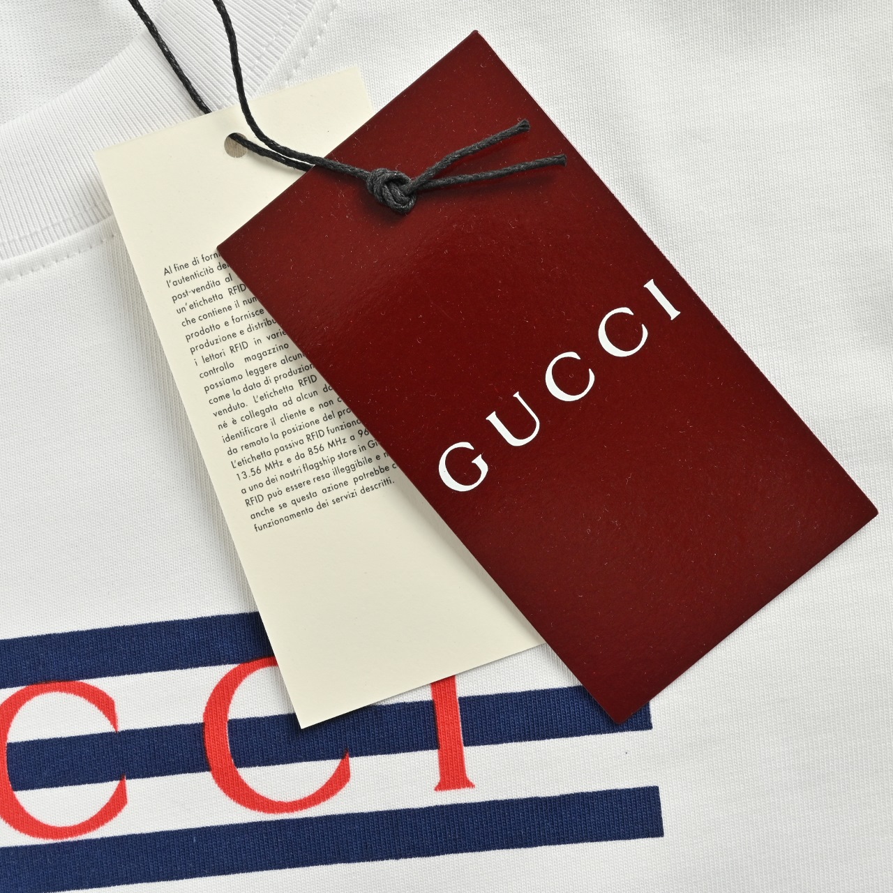 Gucci/古驰 25ss 条纹船锚印花短袖T恤