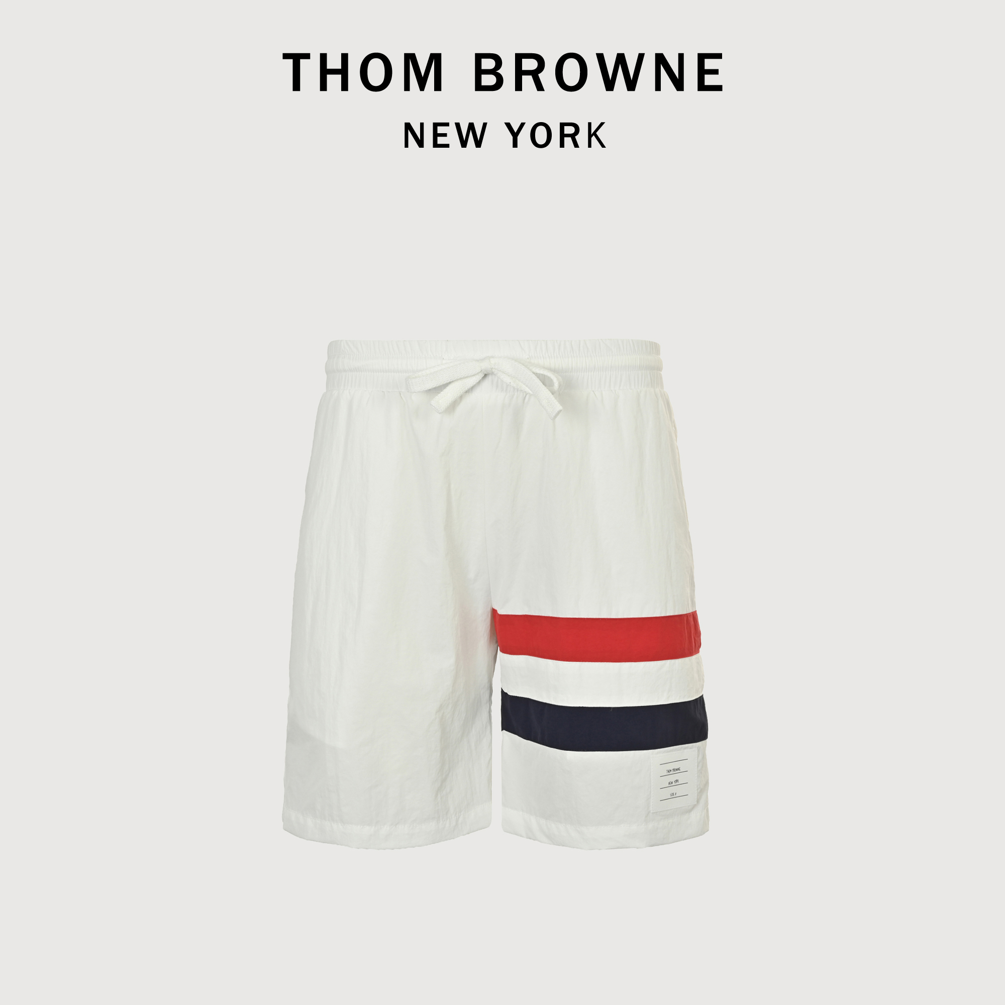 Thom Browne/汤姆布朗 25ss 红白蓝彩带沙滩短裤