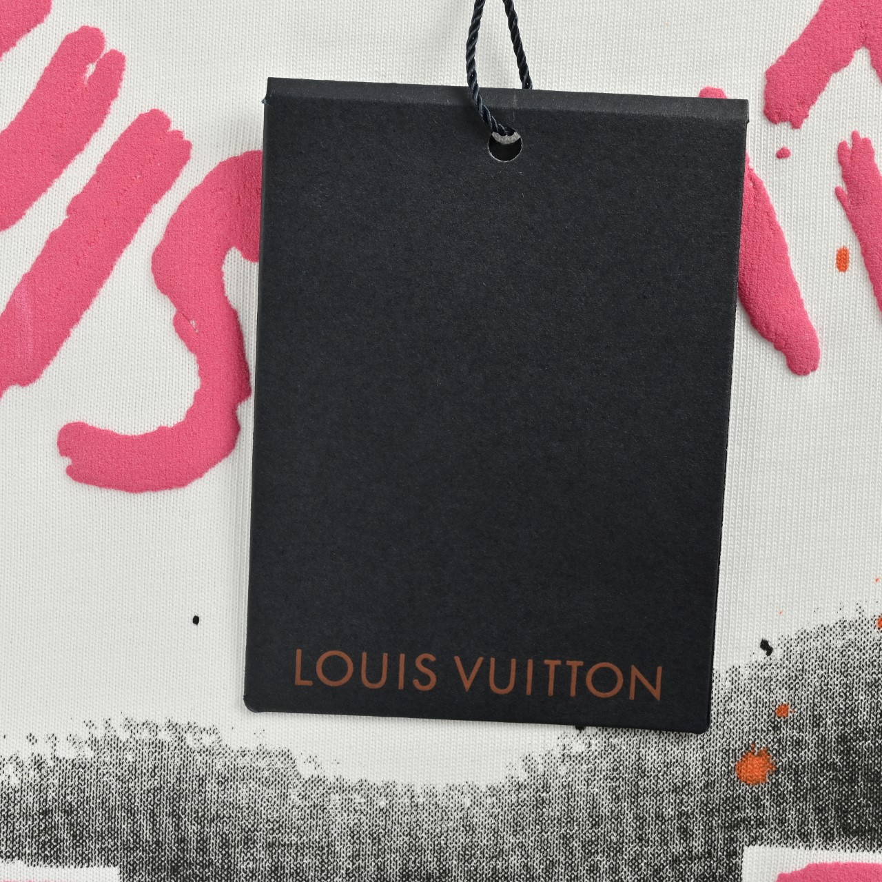 LouisVuitton/路易威登 25ss 涂鸦logo印花短袖T恤 白色 黑色