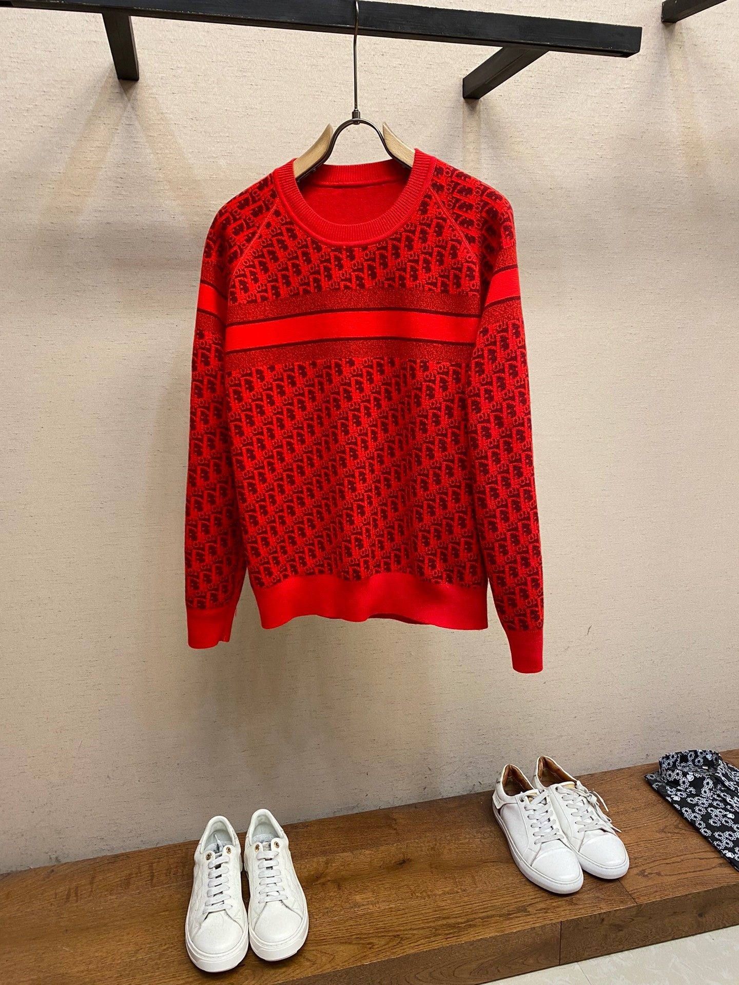 DIOR/迪奥 双面羊绒老花logo圆领针织毛衣 2