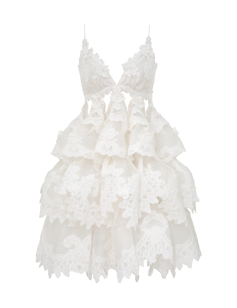 Zimmerman The Crush Tiered Lace Dress in Ivory from our Resort