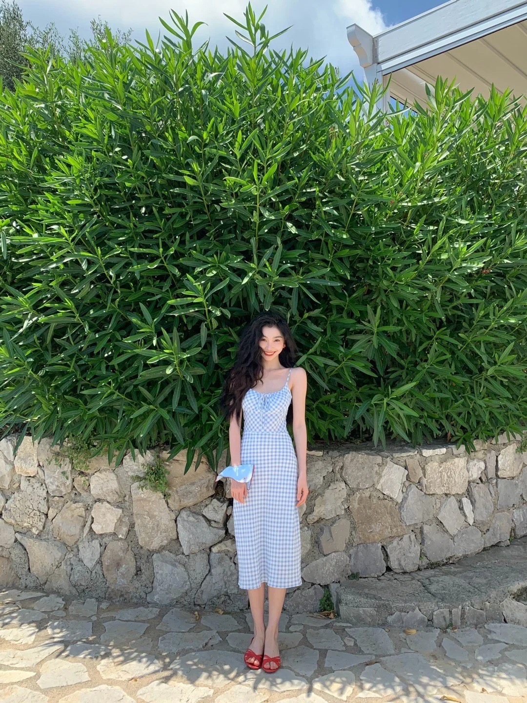 Zimmerman The blue-and-white gingham dress is wrapped in the warm breeze of S...