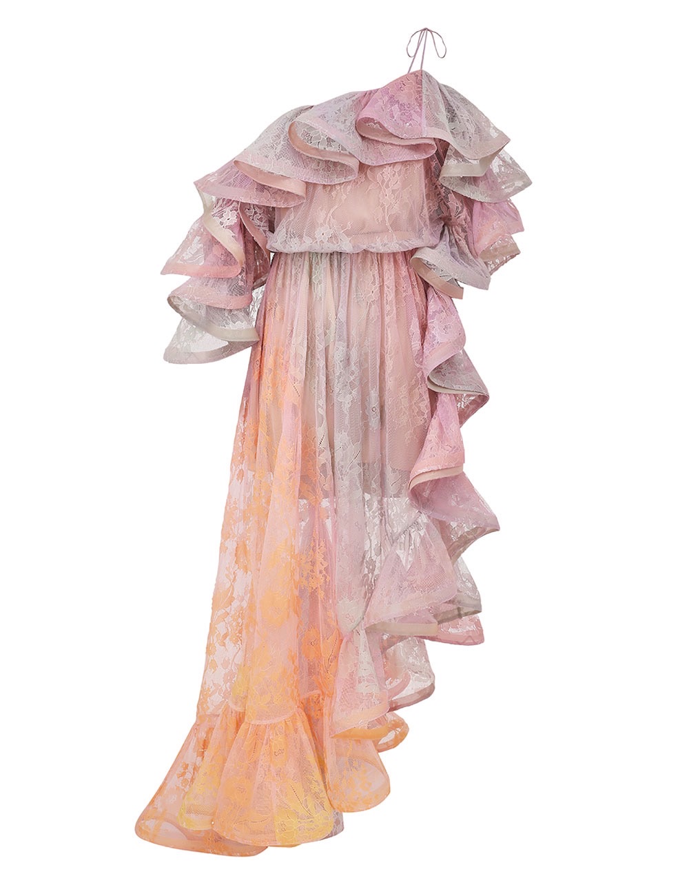 Zimmerman The Dawning Lace Midi Dress in Sunset from our Spring