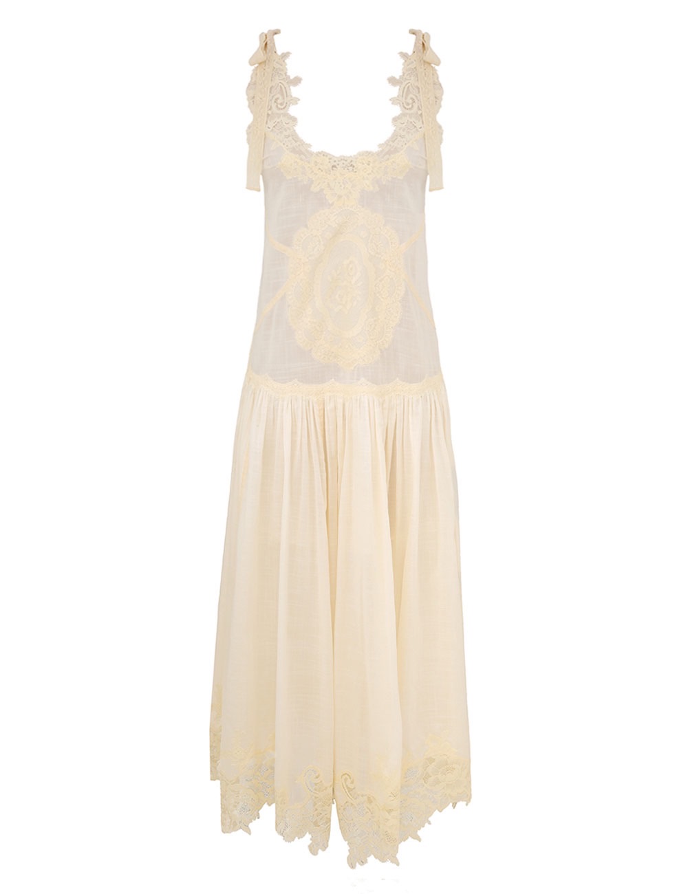 Zimmerman The Cascadian Lace Midi Dress in Cream from our Summer Swim