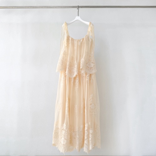 Elegant Apricot Lace Maxi Dress - Vintage Style with Modern Comfort 1 Elegant Apricot Lace Maxi Dress - Vintage Style with Modern Comfort