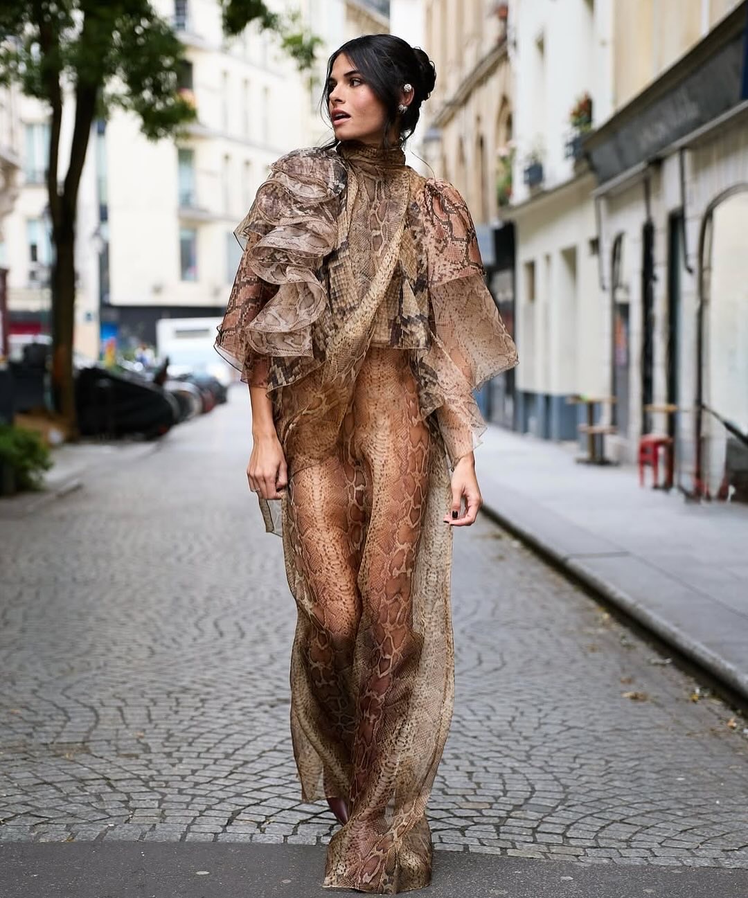 Zimmerman Snake-patterned tulle wraps the body