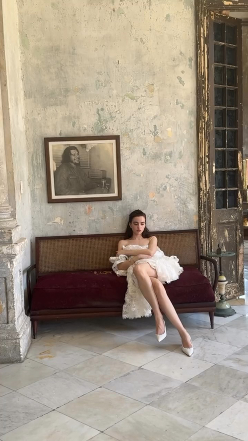 Zimmerman The fluffy ruffles look like clouds folded into the hem