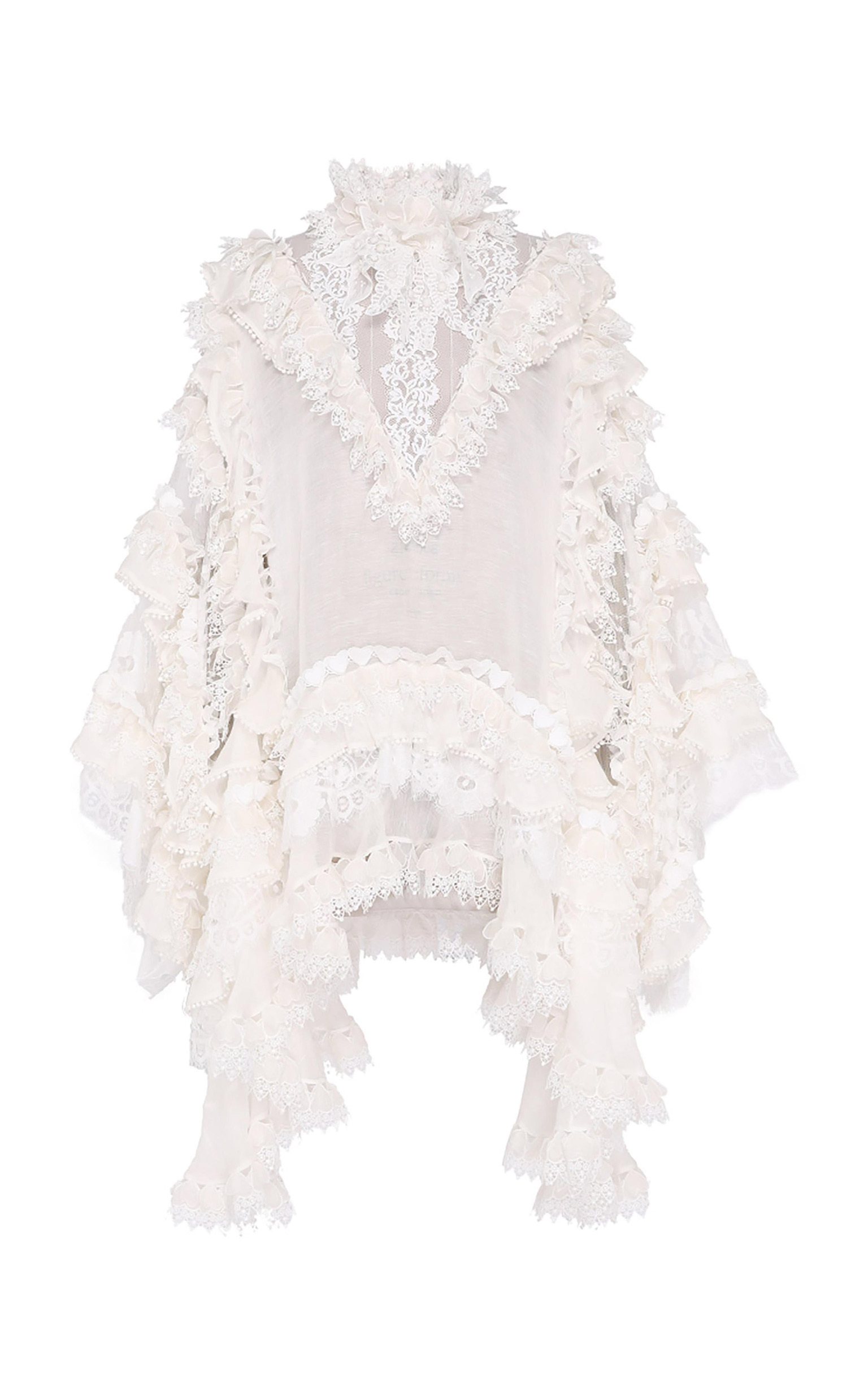 Zimmerman The Crush Heart Trim Mini Dress in Ivory from our Resort