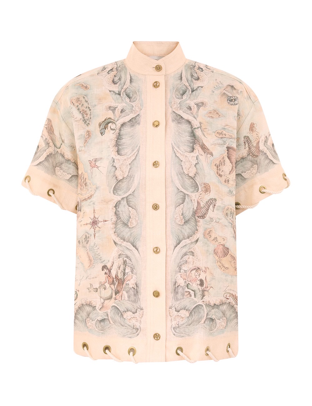Zimmerman This shirt drapes oceanic mythology in soft, painterly prints