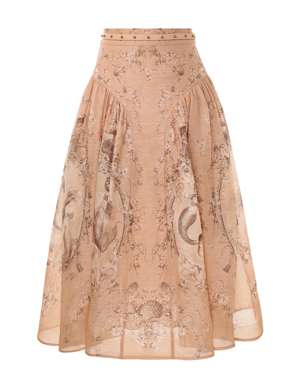 Zimmerman This REBELLION midi skirt with beaded details in light red mermaid...