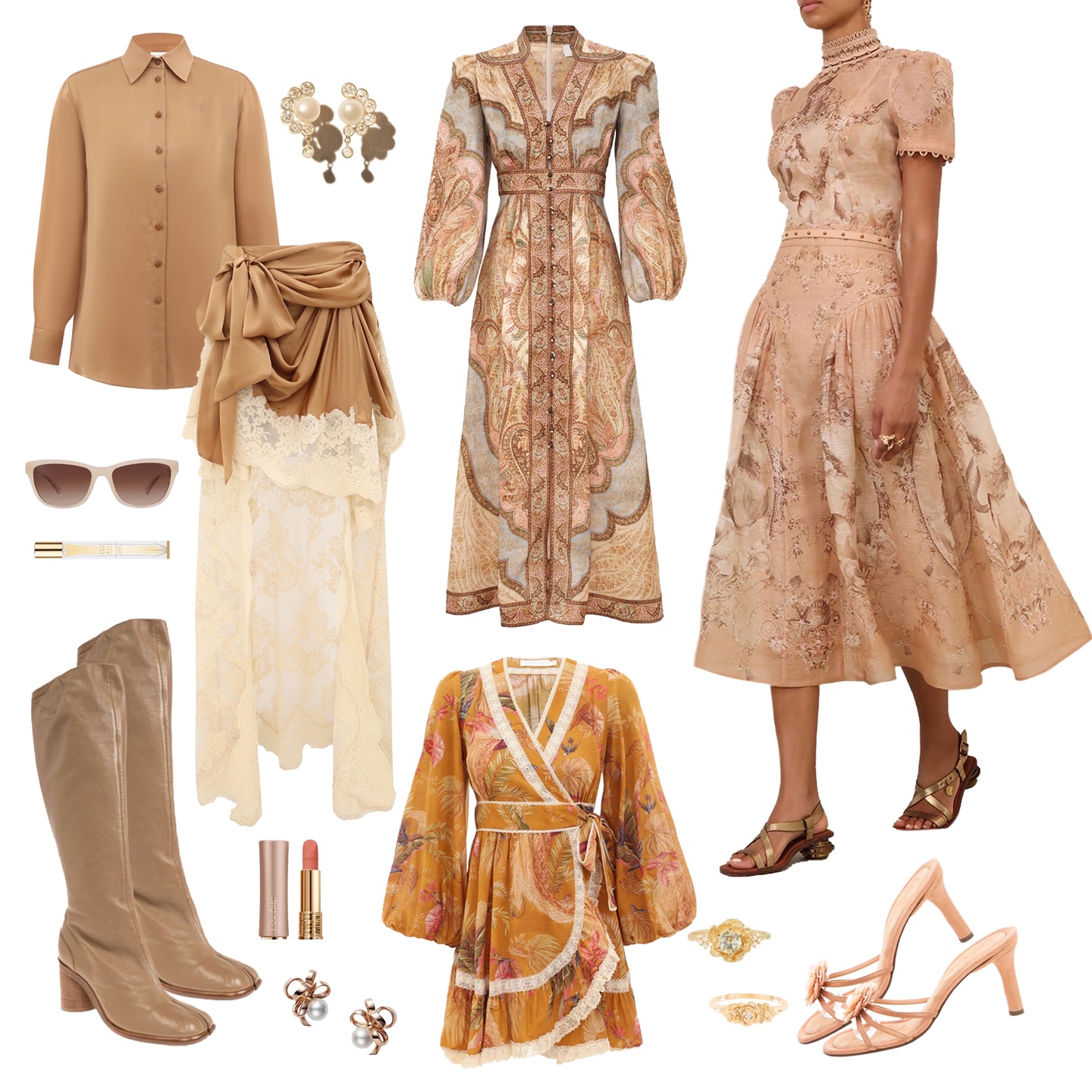 Zimmerman Deconstructing the sophistication of warm-toned dressing lies in th...