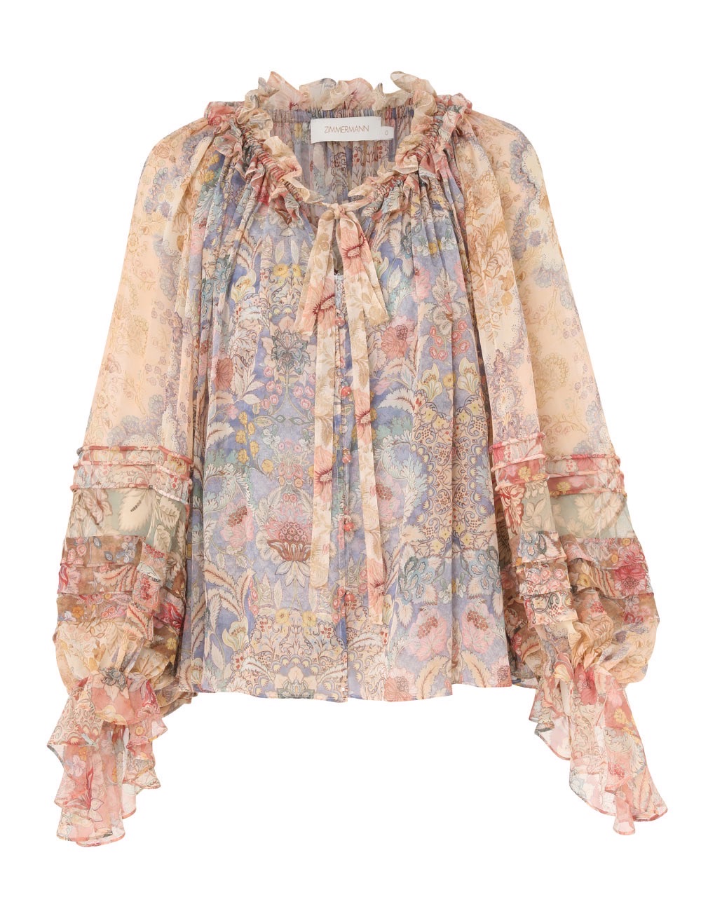 Zimmerman The Rebellion Corded Blouse in Spliced Floral from our Cruise