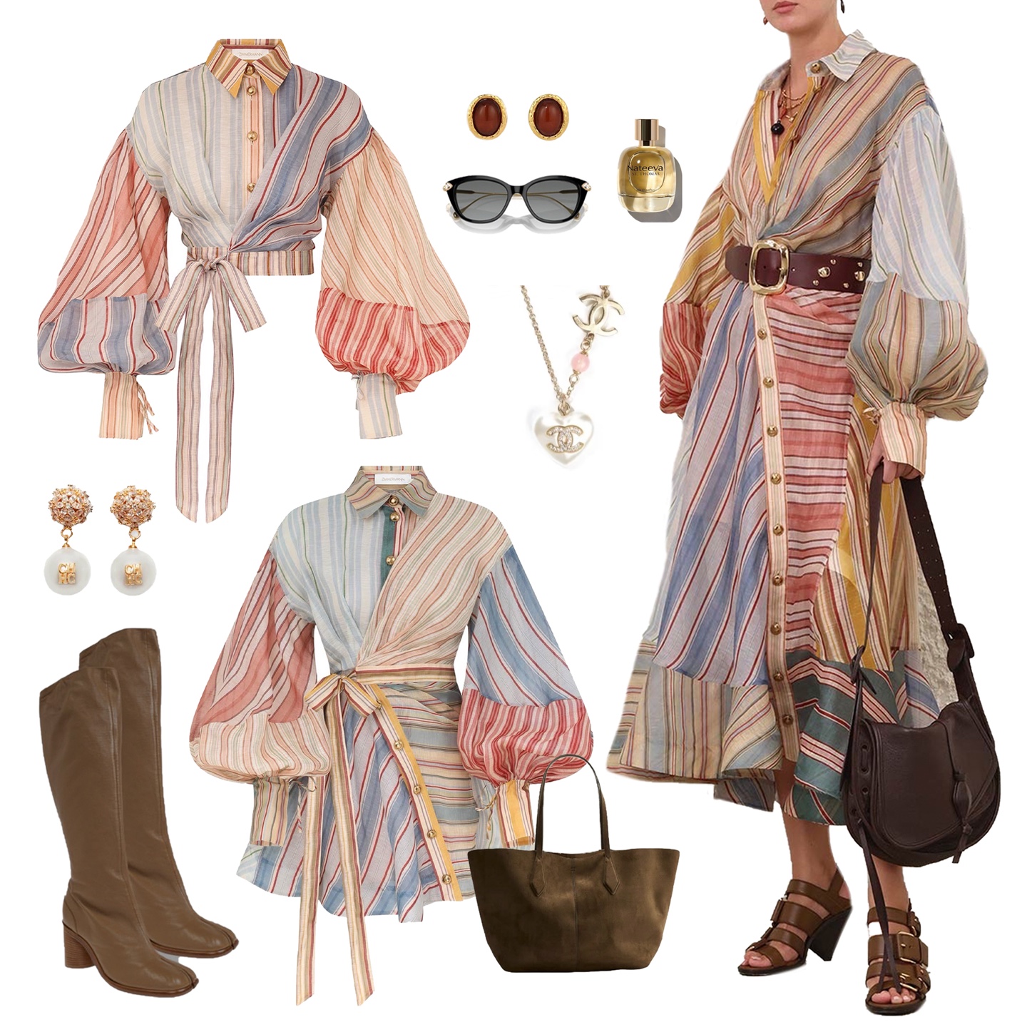 Zimmerman When the colorful striped gauze garments embrace vintage accessories