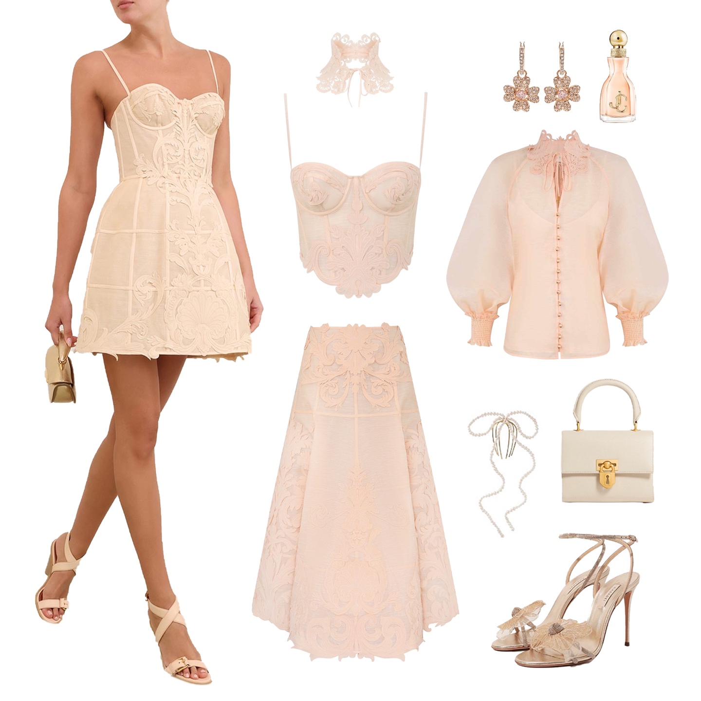 Zimmerman The romantic formula of light apricot lace is the cuteness of the c...