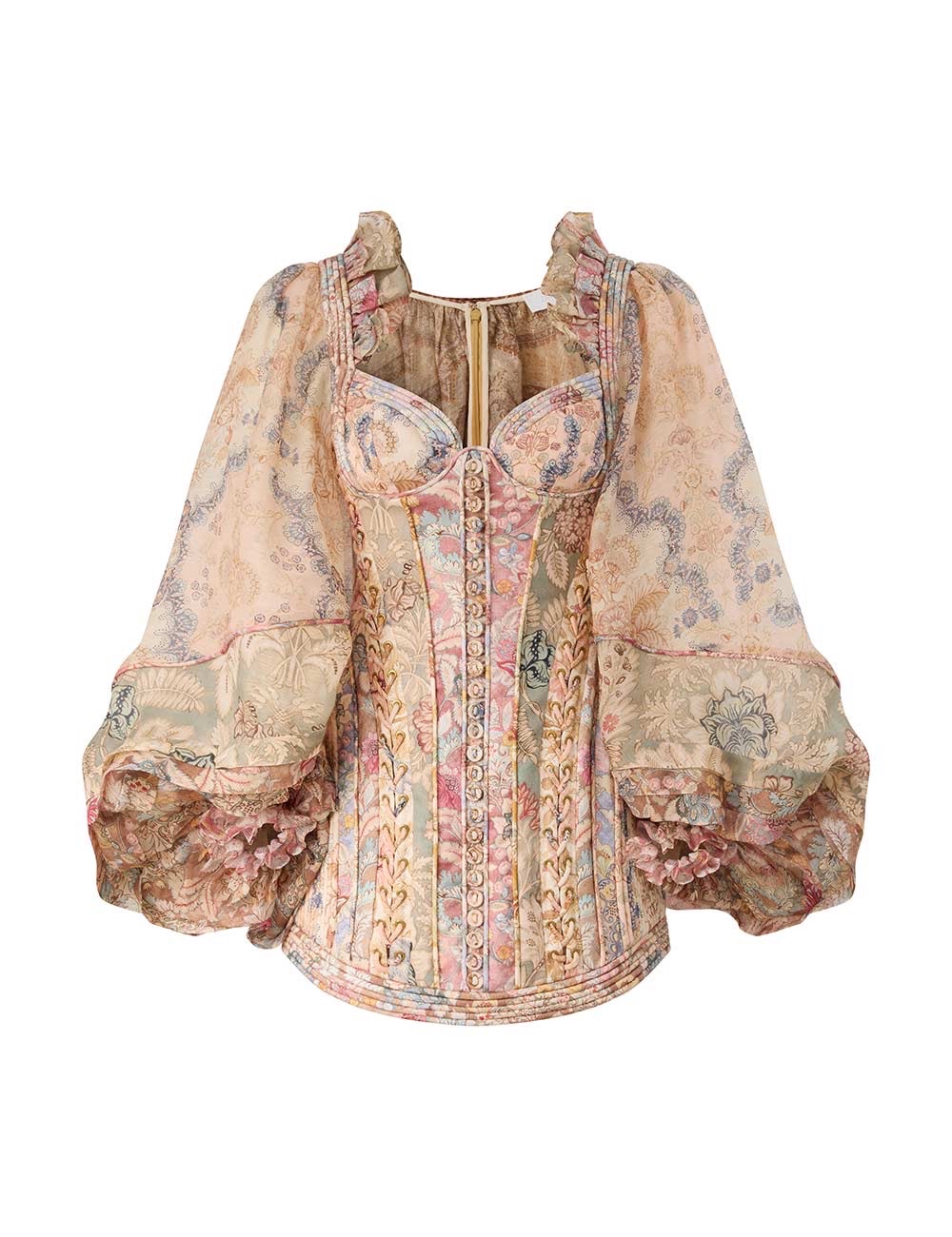 Zimmerman The Rebellion Corded Mini Dress in Spliced Floral from our Cruise