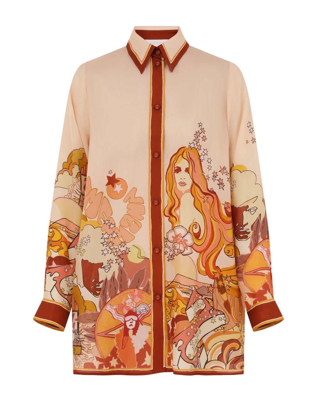 Zimmerman The Stardust Relaxed Shirt in Mustard Stardust from our Resort Swim