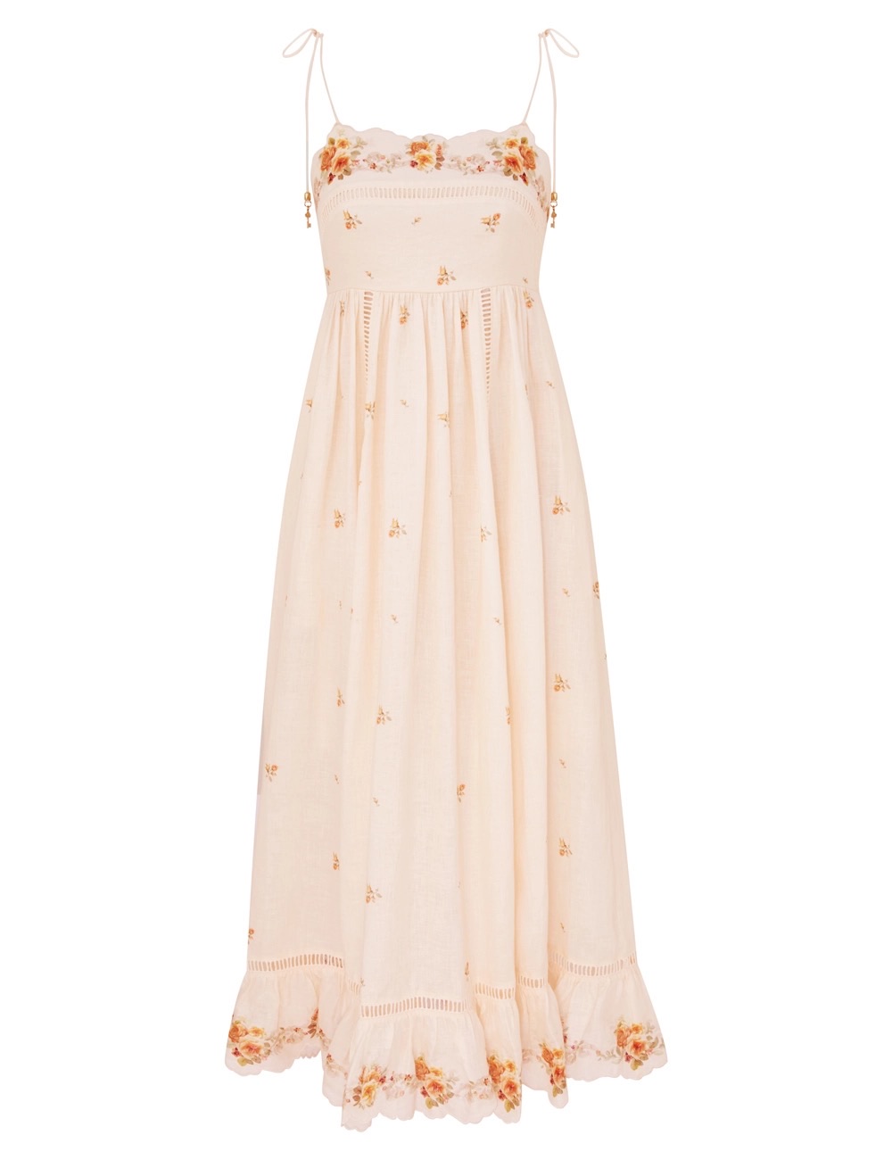 Zimmerman The Patience Cami Midi Dress in Cream