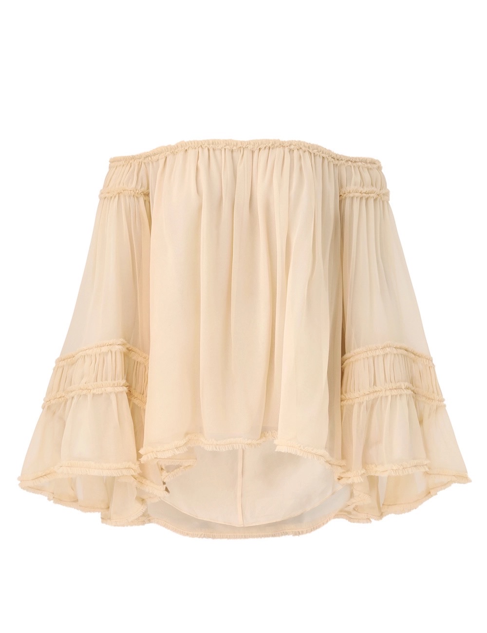 Zimmerman The Rebellion Fray Flutter Blouse in Cream from our Cruise
