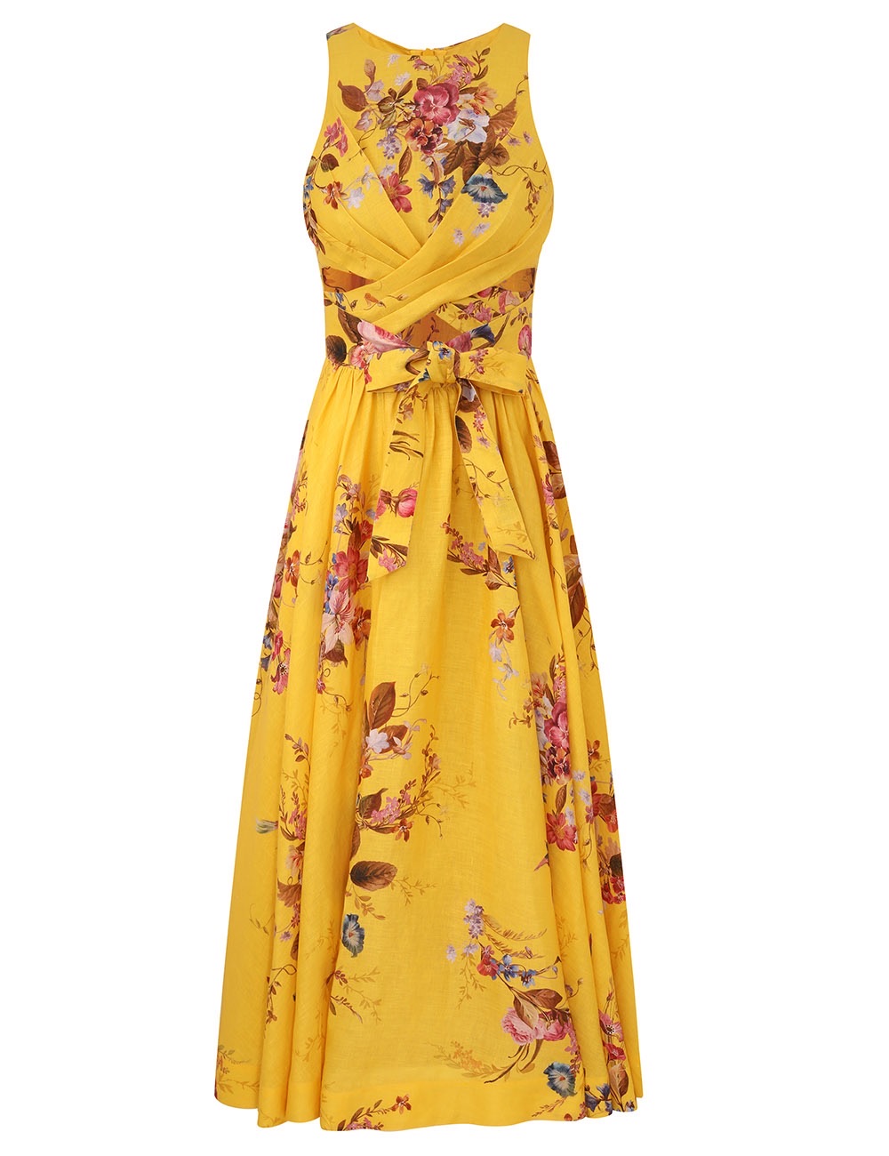 Zimmerman The Patience Midi Dress in Mustard Floral from our Resort Swim