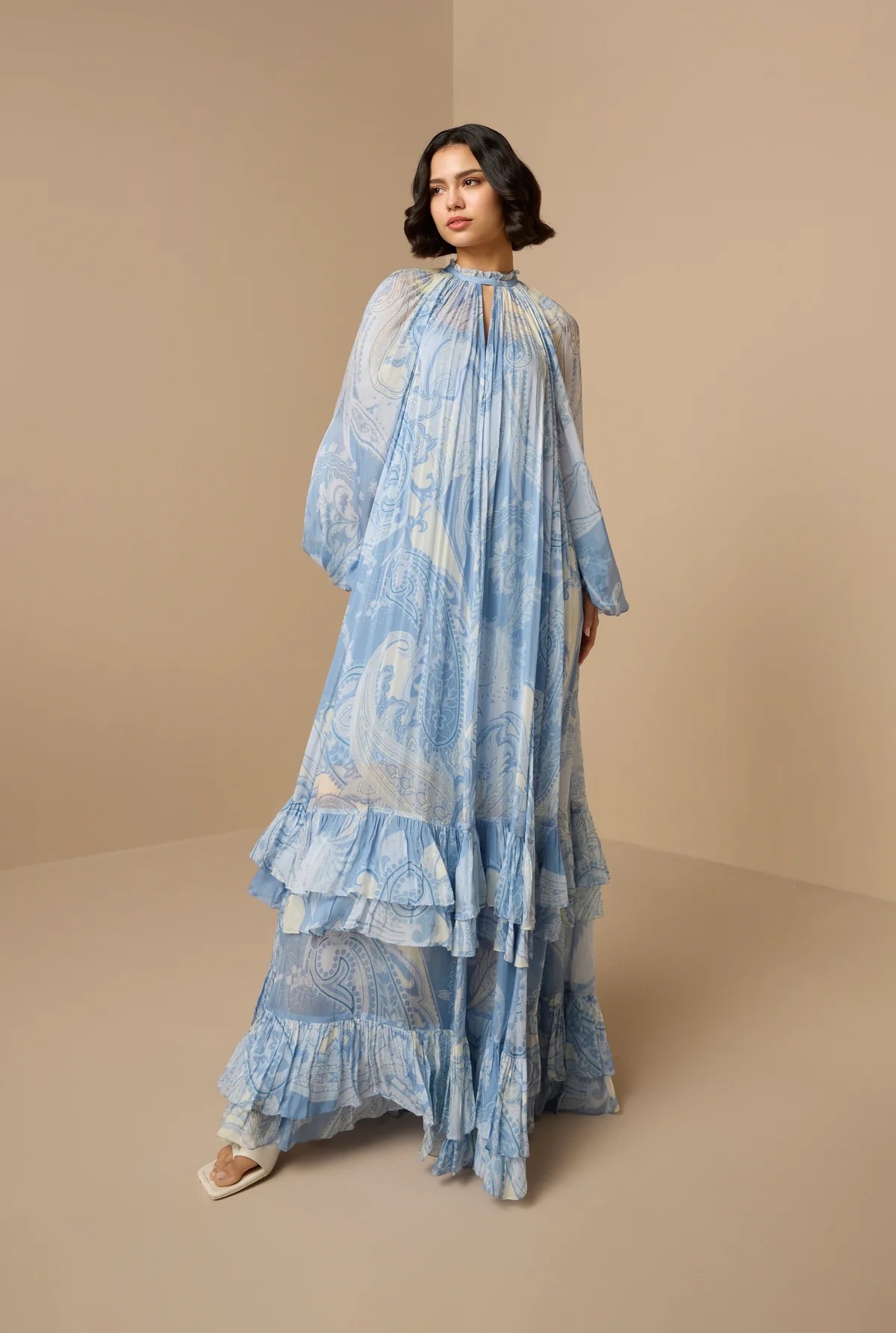 Zimmerman This blue-toned paisley maxi dress draws inspiration from the clear...