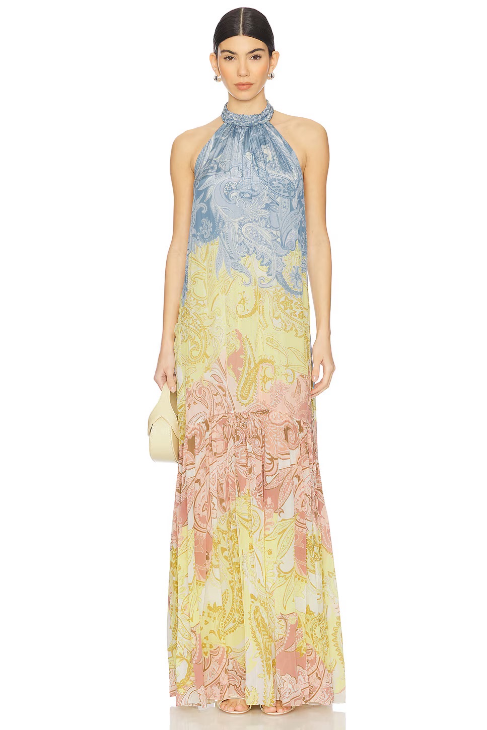 Zimmerman This halter-neck paisley maxi dress centers on gradient colors and...