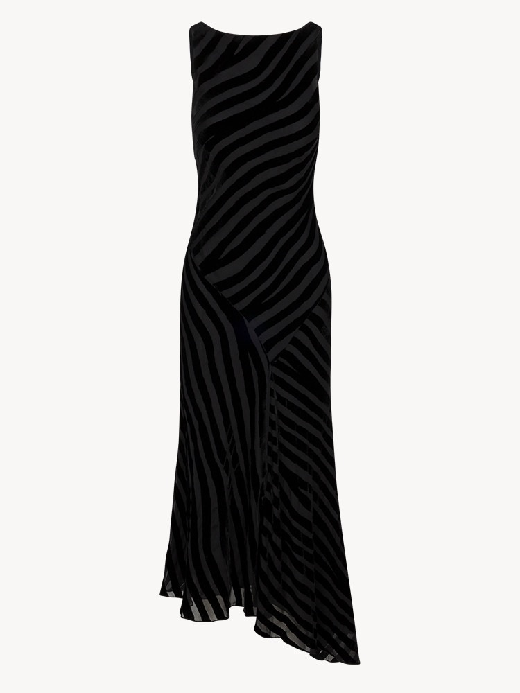 Zimmerman The sleeveless midi with a high neckline and draped skirt in slinky