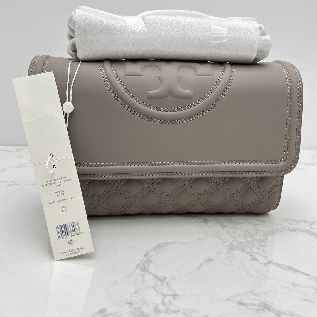 Tory Burch ～【大号新版】82559 TB菱格哑光磨砂面 大号27/20/8、小号21/15/6